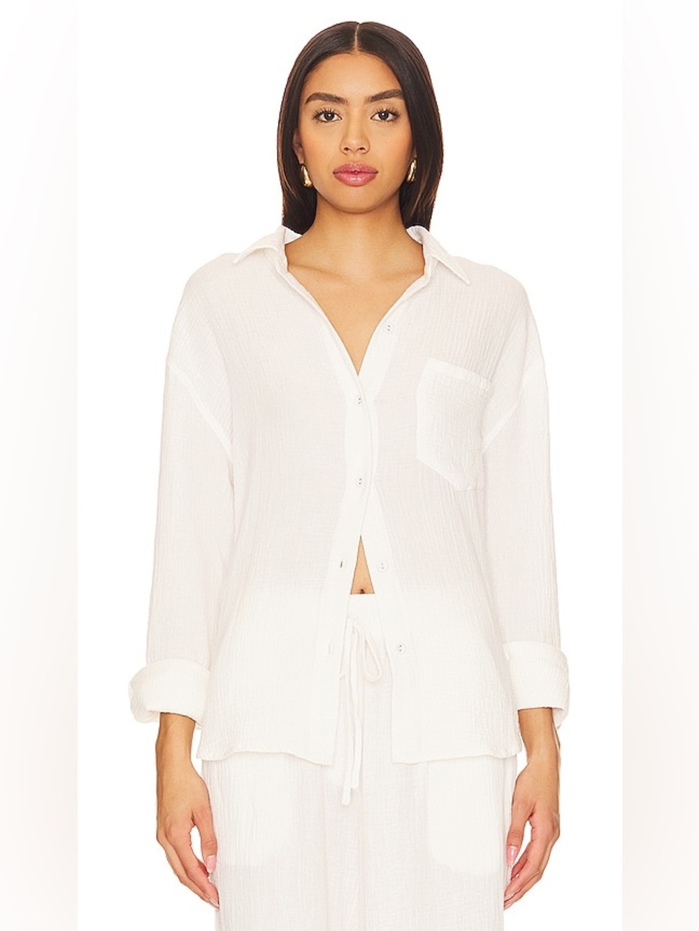 Steve Madden White Button-Down Juna top
